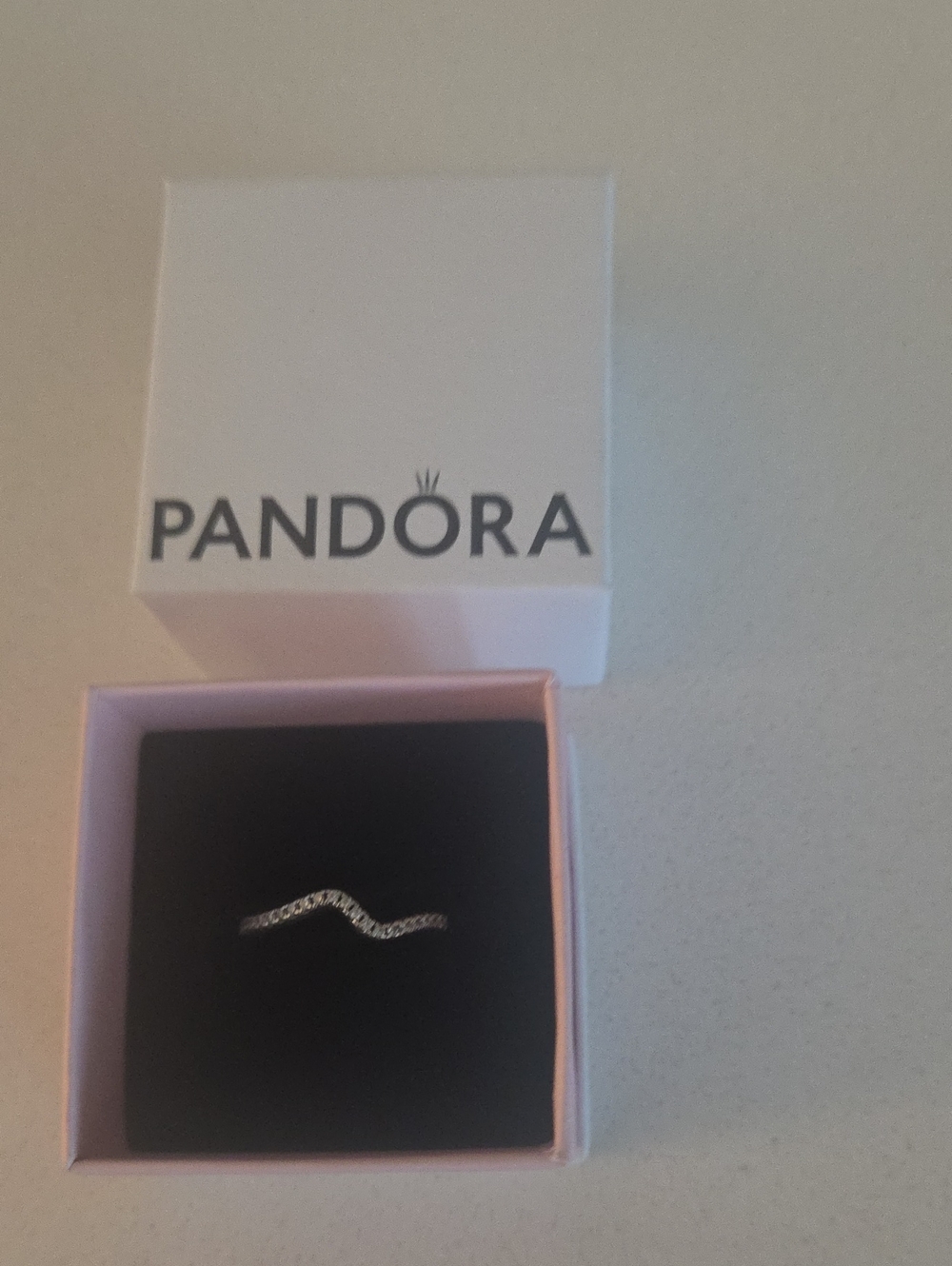 Pandora Silver Zigzag Stacking Ring - Silver